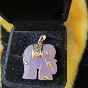 14kt Gold and Jade Pendant